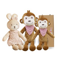 코니베이비 띠별 가족 애착 인형세트 아기베순이 40 + 아기원숭이 40 랜덤 발송 + 내친구원숭이 60 랜덤 발송 + 선물박스, 1세트