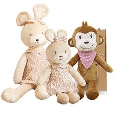 CONY BABY 安撫娃娃 兔子 40cm+猴子 隨機出貨 60cm+兔子 80cm+禮盒, 1組