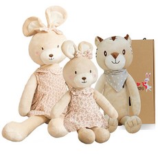 CONY BABY 安撫娃娃 兔子 40cm+黃虎 隨機出貨 60cm+兔子 80cm+禮盒, 1組