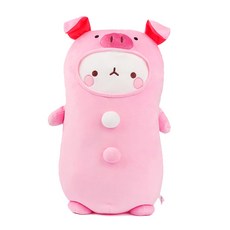 MOLANG 角色造型抱枕, 粉色+白色