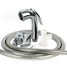 YNET 手柄式清潔蓮蓬頭金屬軟管 T型 1.5M+離子淨水過濾器+手套組, 1套