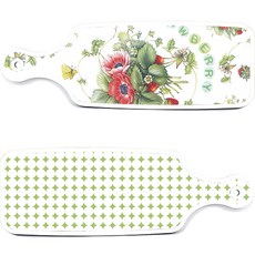 Roem Design 上菜砧板 2件組 圓形圖案粉彩綠套組, 圓形圖案粉彩綠, 野草莓藝術圖案, 1套