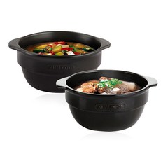 ZEN 素色陶瓷砂鍋 2件組, 直徑13.5cm*深度6.9cm+直徑16.5cm*深度7.8cm, 1組