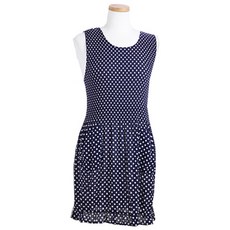 Han's Vill 圓點雪紡圍裙, 海軍藍, 1個