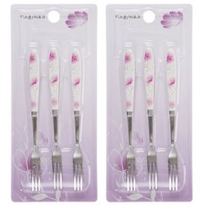 한솔 홍꽃 티포크 3p, 2개입
