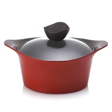 네오플램 애니 IH 인덕션 양수냄비, 20cm, 딥레드, 1개