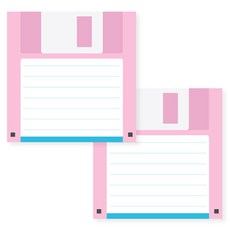 왈가닥스 7080 메모지 플로피디스크, Pink, 2개
