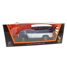 LUCKYDIECAST 1955 Willys 지프 Station Wagon 클래식 자동차 다이캐스트 YAT285818BL, 혼합 색상, 1개
