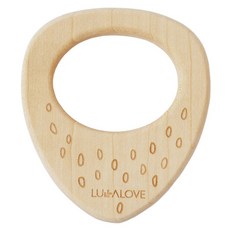 룰라러브 오가닉우드 치발기 + 스카프, 7.5 x 6.5 cm(5달 부터), STRAWBERRY(딸기)