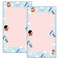 플라잉웨일즈 짱구는 못말려 메모지, 짱구와흰둥이, 50매, 2개