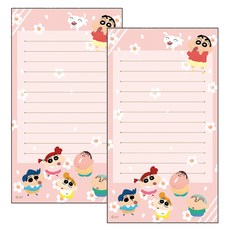 플라잉웨일즈 짱구는 못말려 메모지, 벚꽃이내려, 50매, 2개