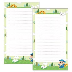 플라잉웨일즈 짱구는 못말려 메모지, 숲속유치원, 50매, 2개