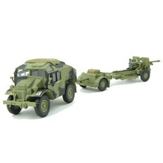 HOBBY MASTER 1/72 British Quad Gun Tractor with 25 pdr HM383951KH 諾曼第飛機壓鑄, 混色