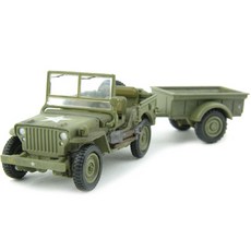 HOBBYMASTER 1/72 威利斯 MB 吉普 w 拖車 1945 HM384255KH 二戰飛機壓鑄, 混色