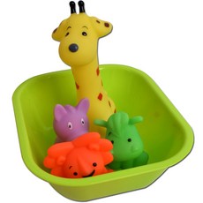 토이앙상블 소프트 삑삑이 목욕놀이 완구 기린세트, 랜덤 발송, 1개