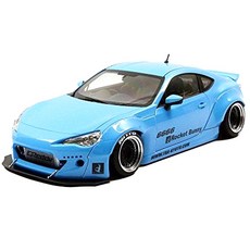 AUTOART複製品ROCKET BUNNY TOYOTA 86 METALLIC SKY BLUE/BLACK WHEELS壓鑄模型AA787580BL, 混色