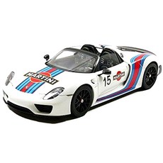 AUTOART複製品PORSCHE 918 SPYDER WHITE/MARTINI LIVERY壓鑄AA779271WH, 混色