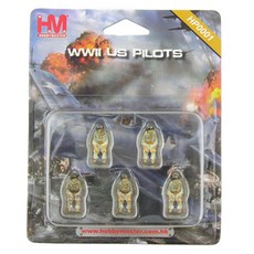 Hobby Master 1/72 二戰美國飛行員 HM381957PL 飛機壓鑄, 5件
