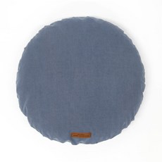BOWELL 復古棉質圓形坐墊套, 海軍藍