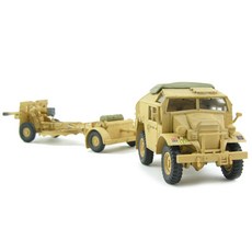 HOBBY MASTER 1/72 British Quad Tractor with 25 pdr El Alamein 1942 HM382831SA 飛機壓鑄模型, 混色