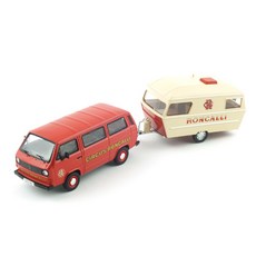 PREMIUM CLASSIXXS 레프리카 1/43 VOLKSWAGEN T3a Bus/Wohnanhanger Circus Roncalli 모형 자동차, 혼합 색상, 1개