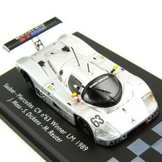 SPARK 레프리카 1/87 MERCEDES C9 SAUBER TEAM LM No.63 벤츠 레진 모형 자동차, 혼합 색상, 1개
