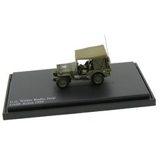 HOBBY MASTER 1/72 US Willys Radio Jeep Korea 1950 HM385498KA 윌리스 비행기 다이캐스트, 혼합 색상, 1개
