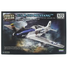 UNIMAX塑膠模型 1/72 US P-51D MUSTANG Great Britain 1945 UMX870054KIT 飛機壓鑄, 1個