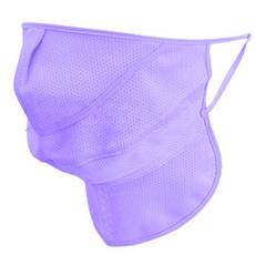 LEADERS 素色掛耳式防紫外線防曬面罩, 紫色的