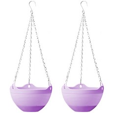 市集感性彩色懸掛花盆架 2入, 紫色, 2個