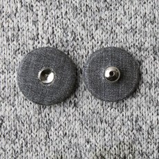 包布按扣 28mm, 深灰色, 30個
