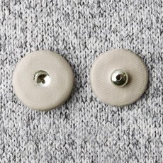 鈕扣子母扣 15mm 2入, 淺褐色的, 15套