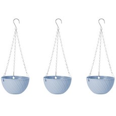 粉彩圖案花盆掛架, 藍色, 3個