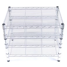 Korac Korea 25mm工業用金屬層架 4層 390*600*600mm, 銀