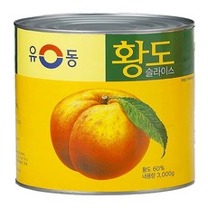 유동 황도 슬라이스 통조림, 3kg, 1개