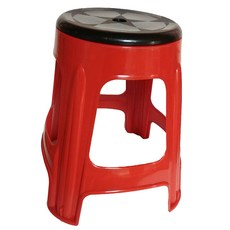 2A產業 旋轉簡易椅, 紅色, 1個