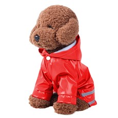 블럭마트 애견 형광 안전조끼, 레드, 1개