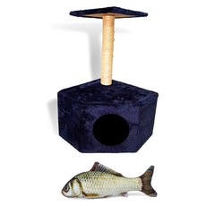 Interpop Nyangnyang 貓塔 + 魚貓薄荷靠墊 20cm 隨機發貨, D, 1套