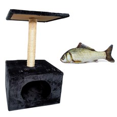 인터팝 냥냥 켓타워 + 물고기 캣닢 쿠션 20cm 램덤 발송, B, 1세트