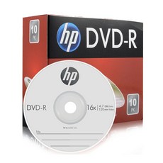 hp 惠普 DVD-R 薄型盒空白光碟 16X 4.7GB 10片, 單一商品