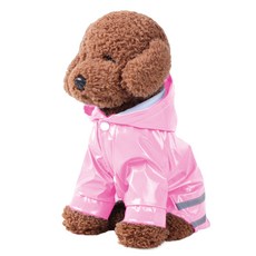 Block Mart 寵物狗螢光安全背心雨衣, 粉紅色
