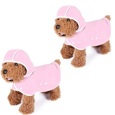 Block Mart 狗狗雨衣 2入, 粉紅色