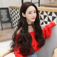 Partybok.com 全頂假髮, GB0007 自然黑, 1個