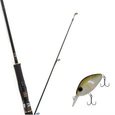 Won Da Avalon捲線器擬餌釣竿 662ML+Damiki DC-100硬餌擬餌 55mm 268H GHOST AYU, 1套