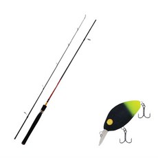 Apis Fire Storm巴斯路亞竿 S662ML+Damiki DC-100硬餌路亞 55mm 009-1 GREEN TAIL BLACK, 1套