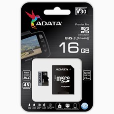 에이데이타 블랙박스 전용 마이크로 SD 메모리카드 V30S UHS-I U3 MLC + 어댑터, 16GB, 1개
