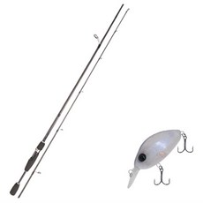 Youngkwu產業Blue Force Starzen擬餌竿 S68M+Damiki DC-100硬體擬餌 55mm 267H GHOST SMOG, 1套