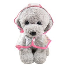 블럭마트 애견 우비, 핑크, 1개