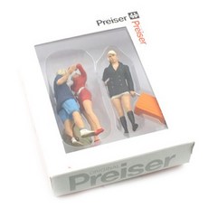 PREISER 複製品 1/22.5 接吻情人彩繪人體模型微型人偶 3p 套組 PRS451039FG, 1套