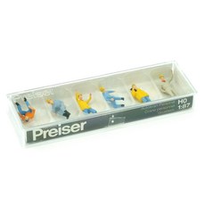 PREISER複製品1/87吊車管理者們上色迷你模型 6入組 PRS100371FG, 1套